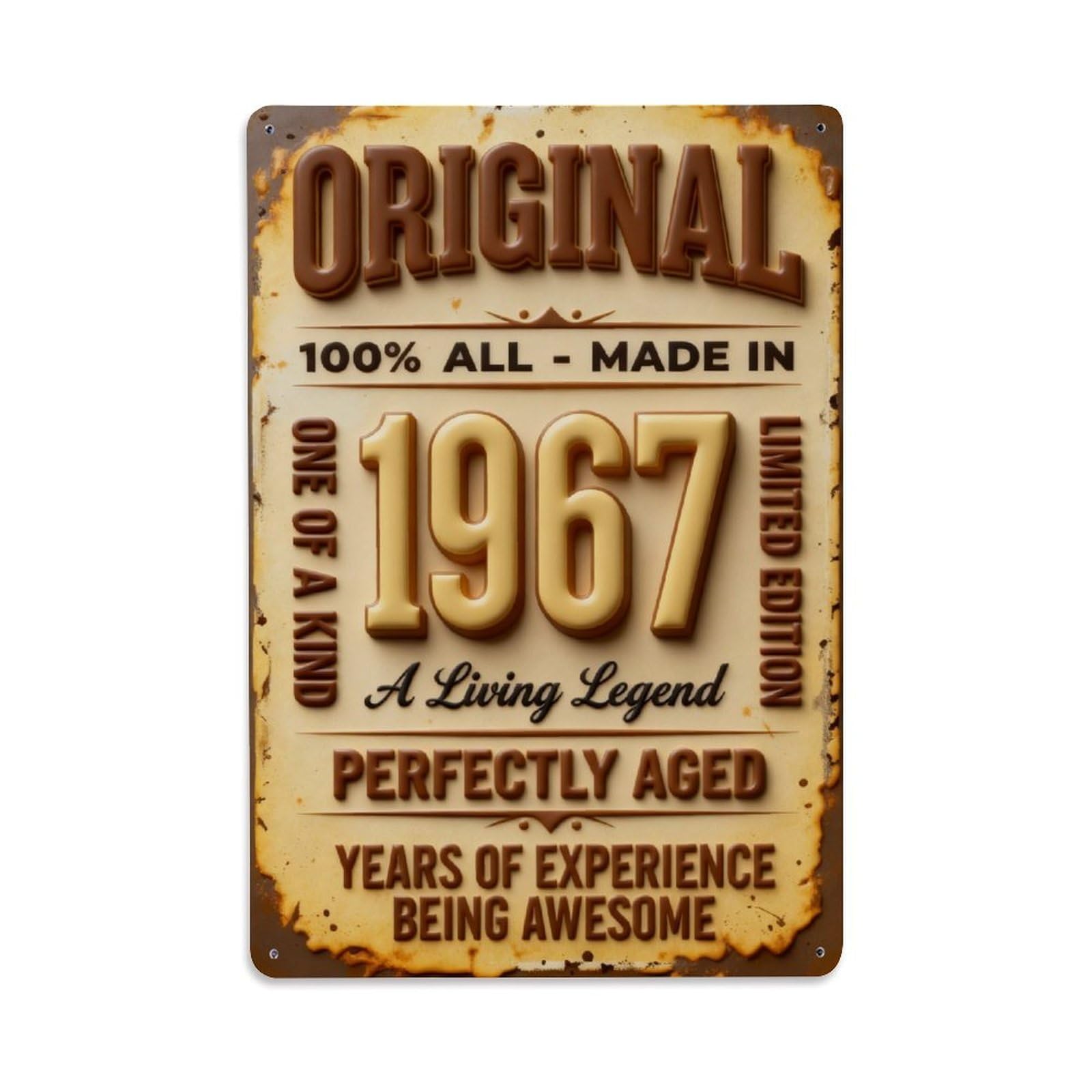 Original Vintage Metal Sign Print Vintage Metal Tin Sign Retro Wall Decor, Bar Garage Cafe Kitchen Home Wall Art Poster Decoration 8x12inches