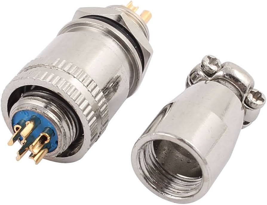 Amazon.com: uxcell XS9JK-5P AC 250V 6A 9mm Thread Metal Panel Male