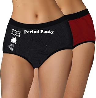 DChica Essentials Cotton Period Panties with Anti Microbial Lining for Girls, Light to Medium Flow Period Panty Briefs, Ea... Price In India