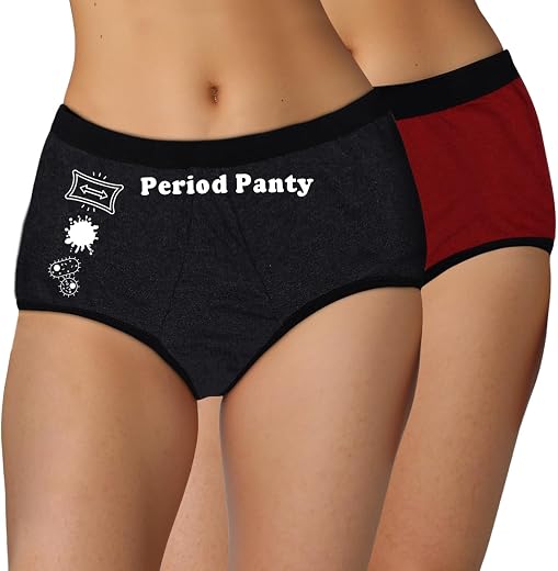 DChica Essentials Cotton Period Panties with Anti Microbial Lining for Girls, Light to Medium Flow Period Panty Briefs, Ea...