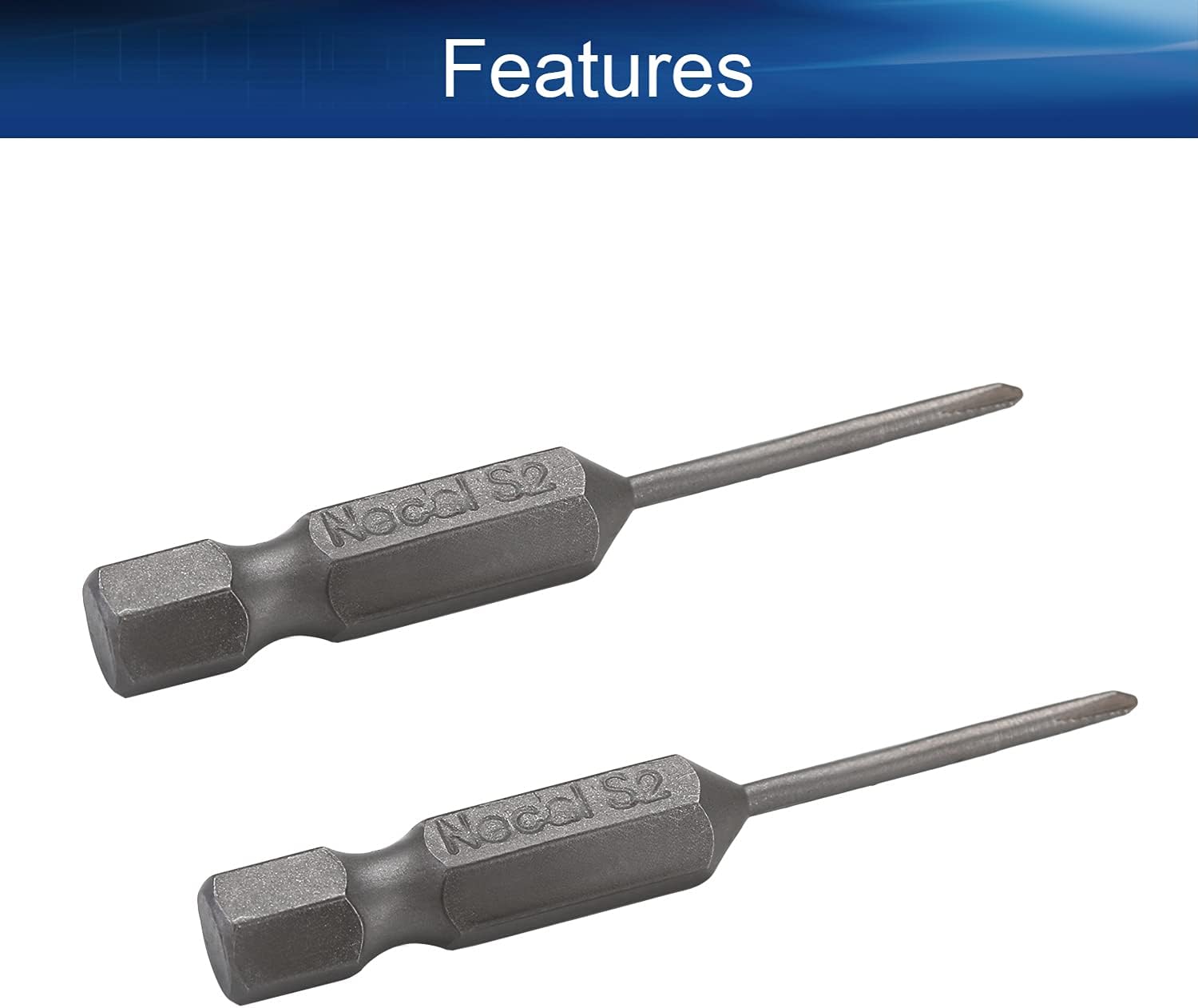 Auniwaig 10pcs Phillips Screwdriver Drill Bit Set, 1.6mm PH00 Phillips Cross, 1/4 Inch Hex Shank, 50mm/2 Inch Length S2 Steel with Magnetic for Power Screwdriver Drill Impact Driver