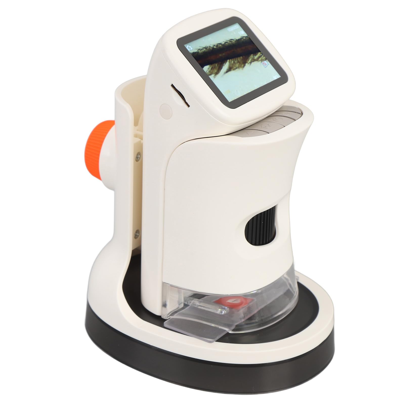 Microscopio de Bolsillo, Microscopio Digital de Mano con Pantalla a Color HD 1080P de 2 Pulgadas, Aumento de 100 a 1000x con Diapositivas y Tarjetas de Juego para Observación de Biología