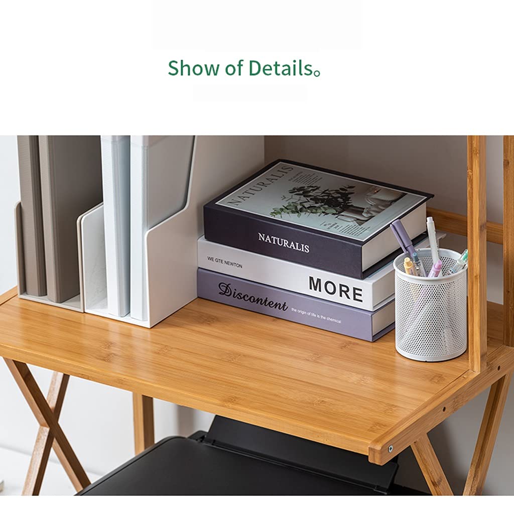 podstawa drukarki Stojak drukarki Stojak z 2 poziomą Półka do przechowywania Kuchnia Półka stołowa z biurem przechowywania Home Desktop Desk Stand Drukarka Organizacja Bambusa Podstawka na biurko