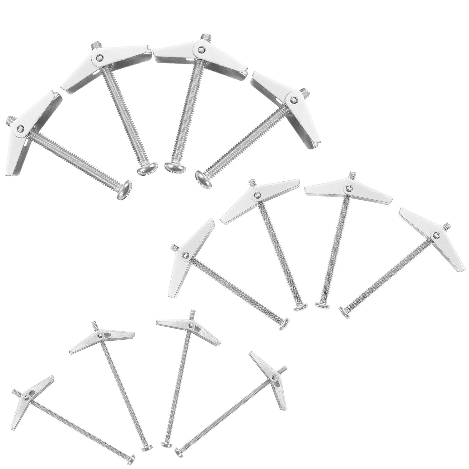 18pcs Hollow Door Anchors, Galvanized Carbon Steel, Silver