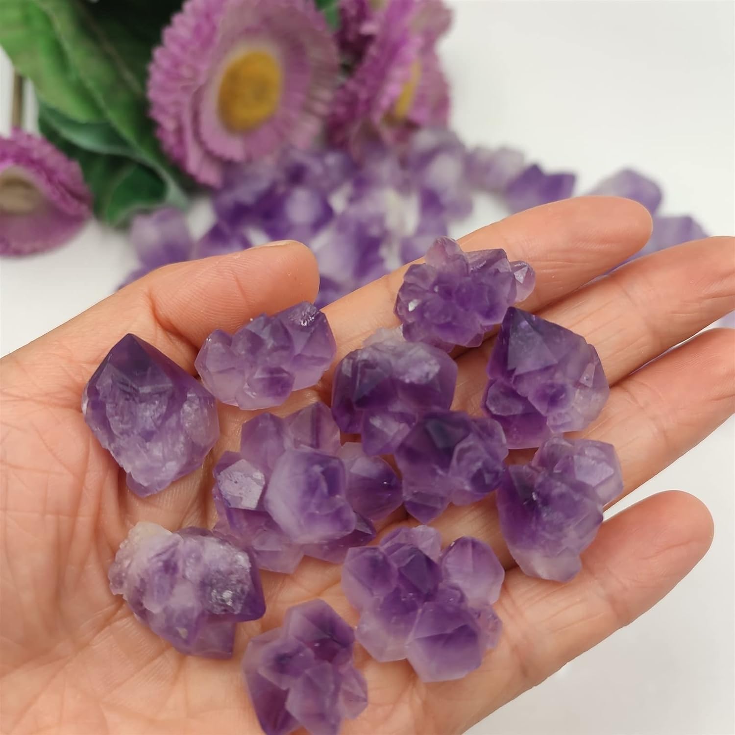 100g Random Natural Skeletal Purple Amethyst Crystal Cluster Display Specimen Aquarium Decor Rock Stone