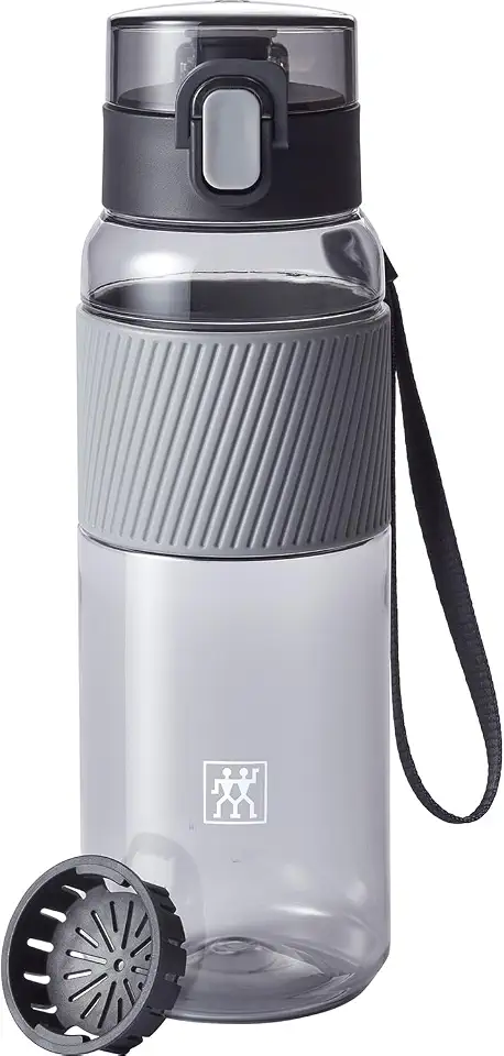 Immer schön cool bleiben! Tipps gegen Hitze 9 ZWILLING Trinkflasche BPA-frei, Wasserflasche für Fitness, Freizeit und Büro, Sportflasche aus Tritan, Grau, 680 ml