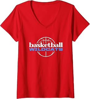 Womens Eastmont Wildcats Basketball V-Neck T-Shirt