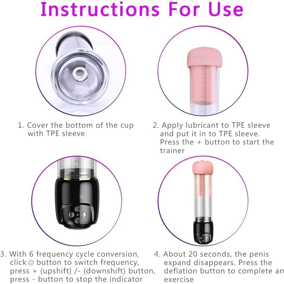 Aircraft Cup Men's Fully Automatic Penile Stretching Exercise Device Vacuum Pump Penis Masturbation Trainer with Realistic Pocket Pussy