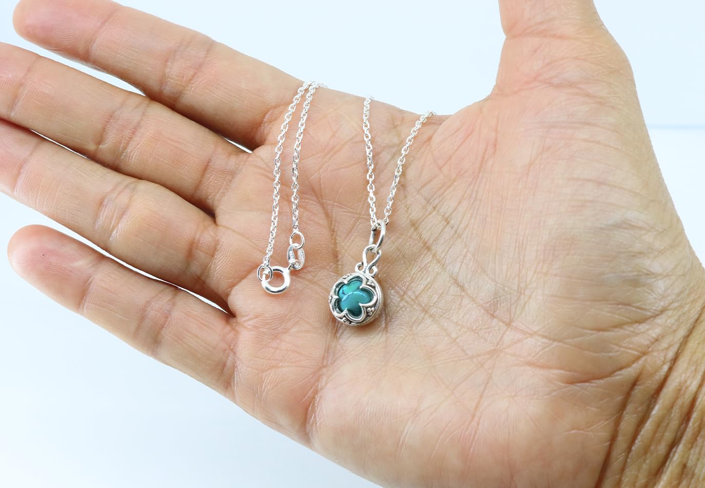 Only faith Collana con amuleto Gotland in argento Sterling 925, ciondolo in pietra naturale, amuleto di protezione, catena italiana da 45 cm, con confezione regalo