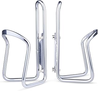 FiveBox FiveBox Bike Water Bottle Cage, 2Pack Cycling Bicycle Water Bottle Cage Holder Bracket for Mountain Bike MTB Road Bike, Bike Accessories, Made of Lightweight Aluminum Alloy (Silver)