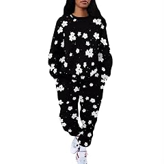 2 Piece Sets for Women Jogger Sets for Women 2 Piece Womens Athletic Clothing Sets Crewneck Sweatshirts Two
