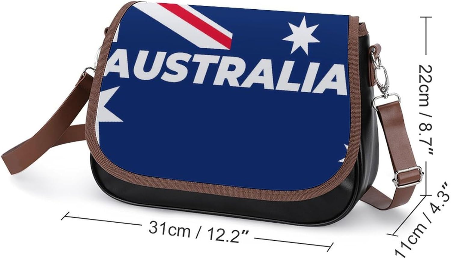 Australia Australian Flag Women Crossbody Purse Leather Messenger Bag Handbags Shoulder Strap Bags