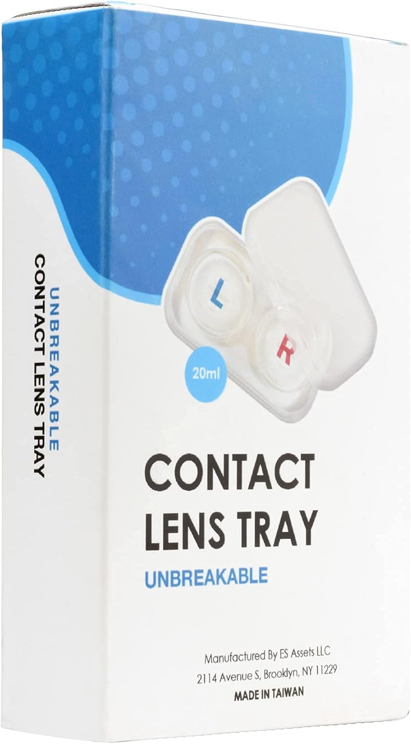 Large See-Through Hard Plastic Assorted Compact Contact Lens Case/Tray : Health & Household