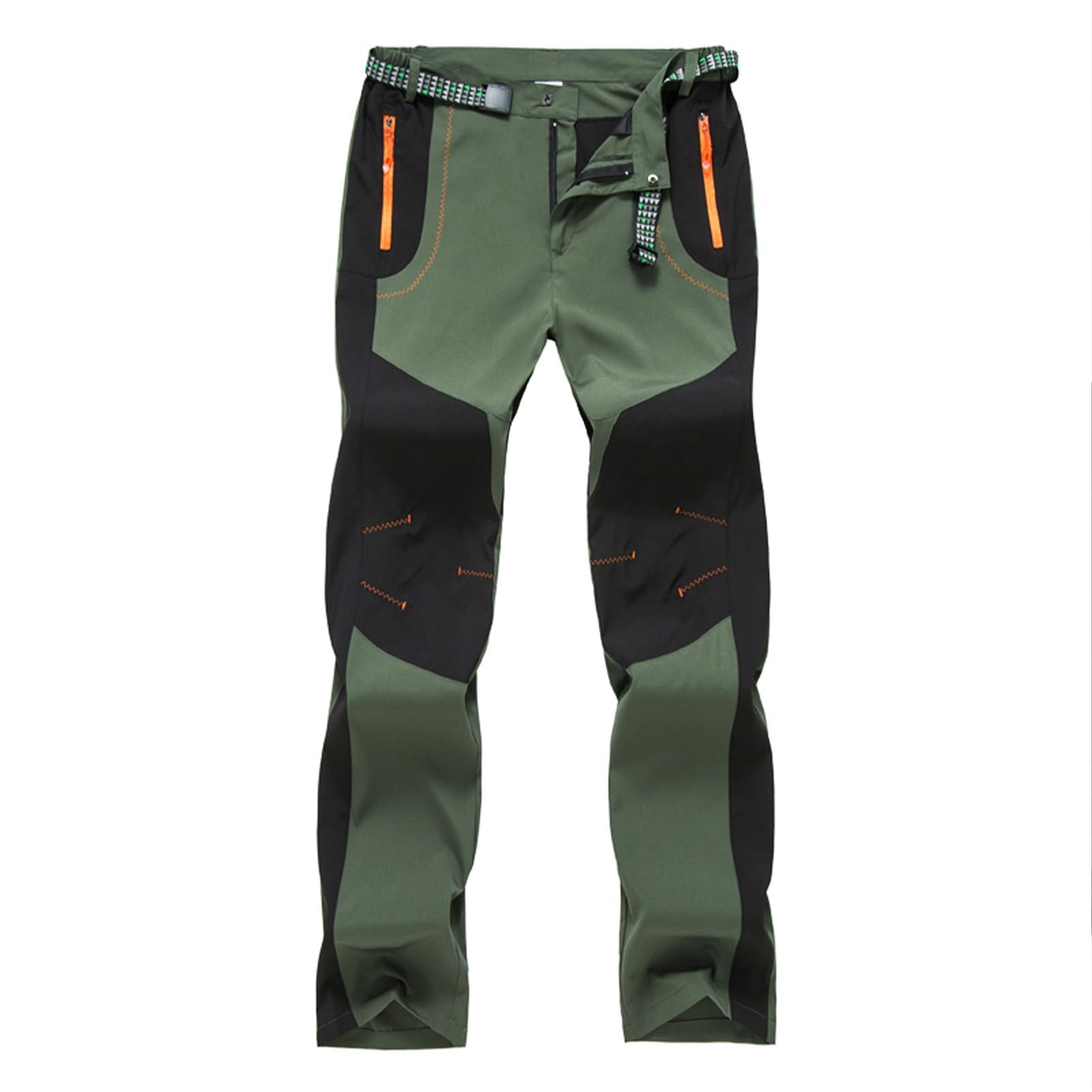 WINWUQB Herren-Outdoor-Wanderhose, atmungsaktiv, leicht, Arbeitshose, Freizeit, Angeln, Camping, Reisen, bequem, mit Reißverschlusstaschen