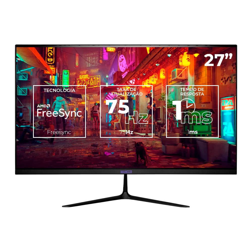 Monitor Gamer Mancer Horizon Z27 27 Pol Va Full HD 1ms 75Hz Freesync VGAHDMI MCR-HZN27-BL1