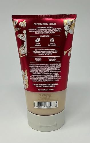 Miniatura 2 de Bath and Body Works - Exfoliante corporal cremoso con flor de cerezo japonés, 6.6 onzas (flor de cerezo japonés)