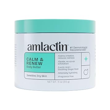 Amlactin Calm & Renew Body Butter, Sensitive Dry Skin, 11 oz