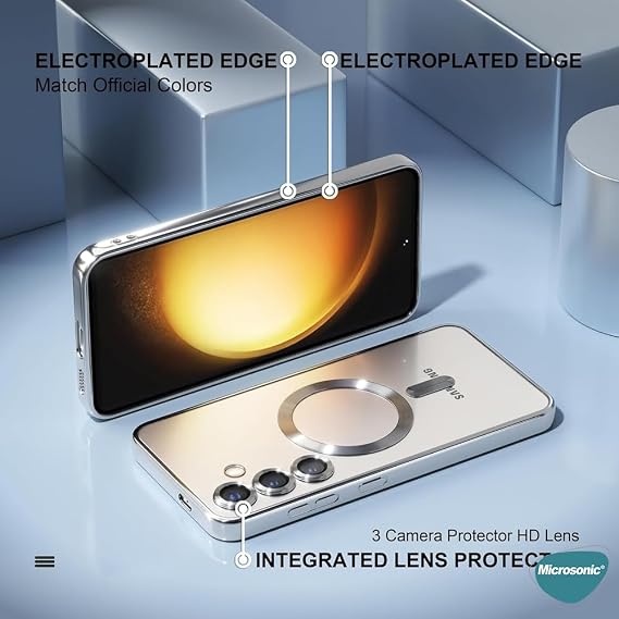 Microsonic Samsung Galaxy A54 için Kılıf MagSafe Luxury Electroplate Koyu Yeşil [Galaxy A54 ile Uyumlu Kılıf - Koyu Yeşil]