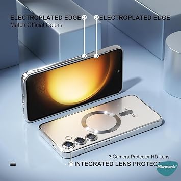Microsonic Samsung Galaxy A54 için Kılıf MagSafe Luxury Electroplate Koyu Yeşil [Galaxy A54 ile Uyumlu Kılıf - Koyu Yeşil]