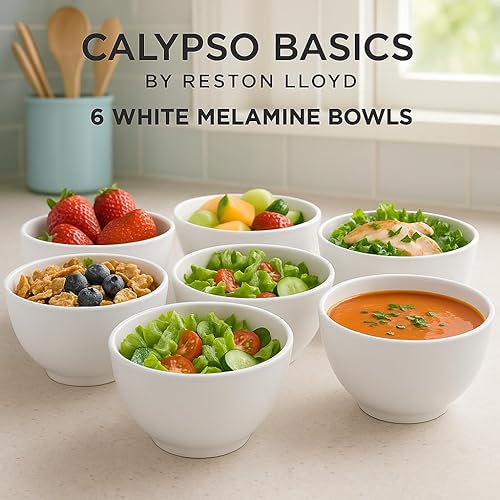 Miniatura 14 de Reston Lloyd Fresh Lemons, juego de 6 cuencos de melamina para cereales/sopa, blanco, limón, verde, 2 tazas apples,Negro -,Limones