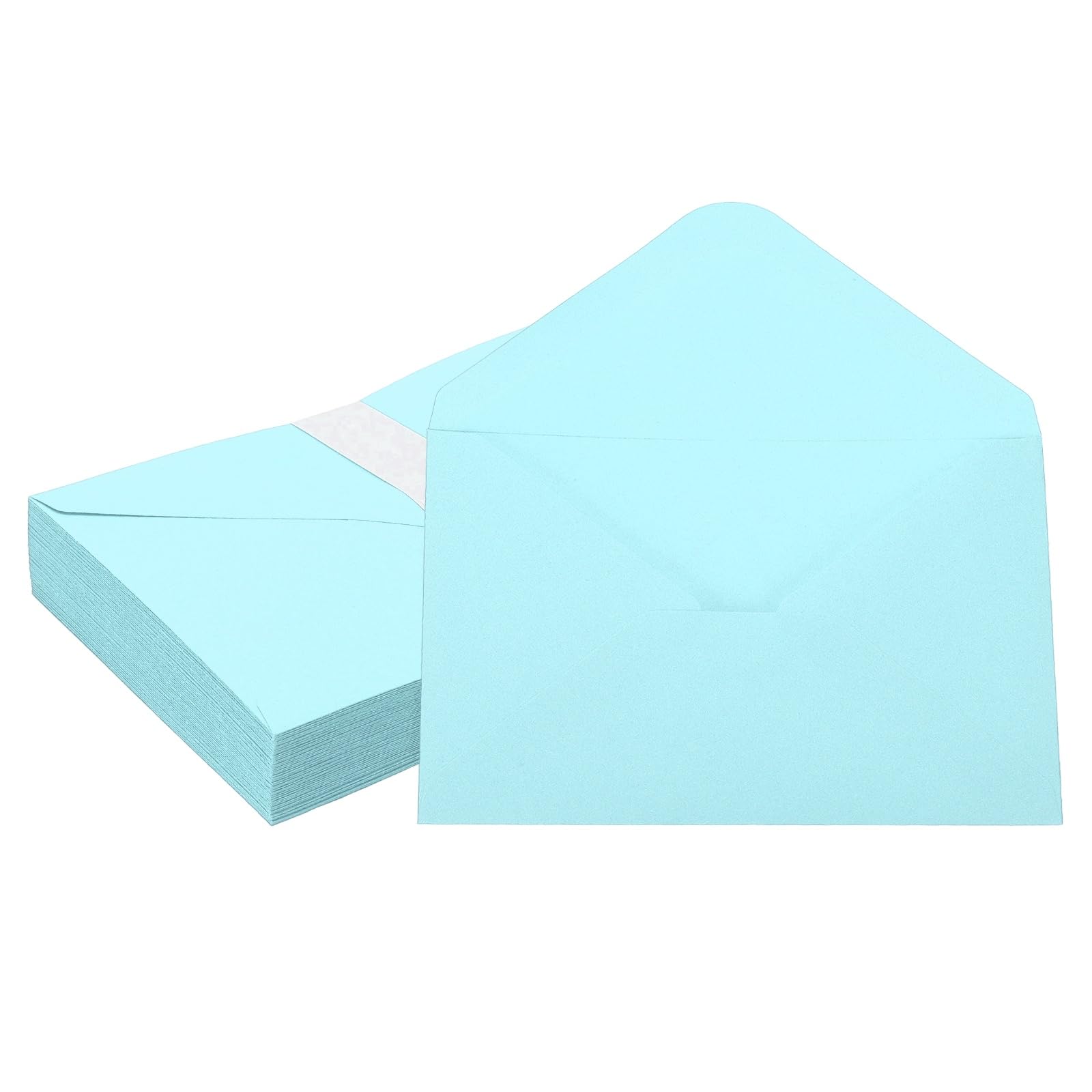 PATIKIL 7x5 Inch Invitation Envelopes, 50 Pcs A7 Greeting Card Envelopes V-Flap Card Sleeves for Mailing Wedding Sending Birthday Graduation Gift Party, Light Blue — image 1