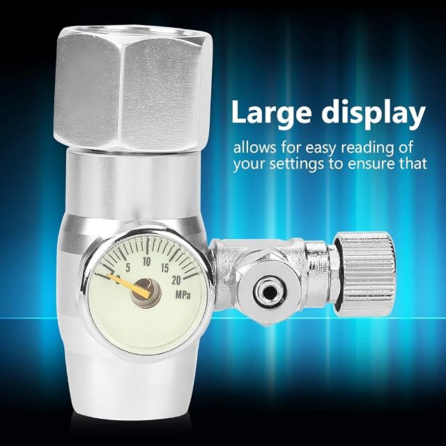 Foto 5 de 7 de Hffheer Regulador de CO2 para Acuarios, Man¨®metro de Presi¨®n Ajustable W21.8