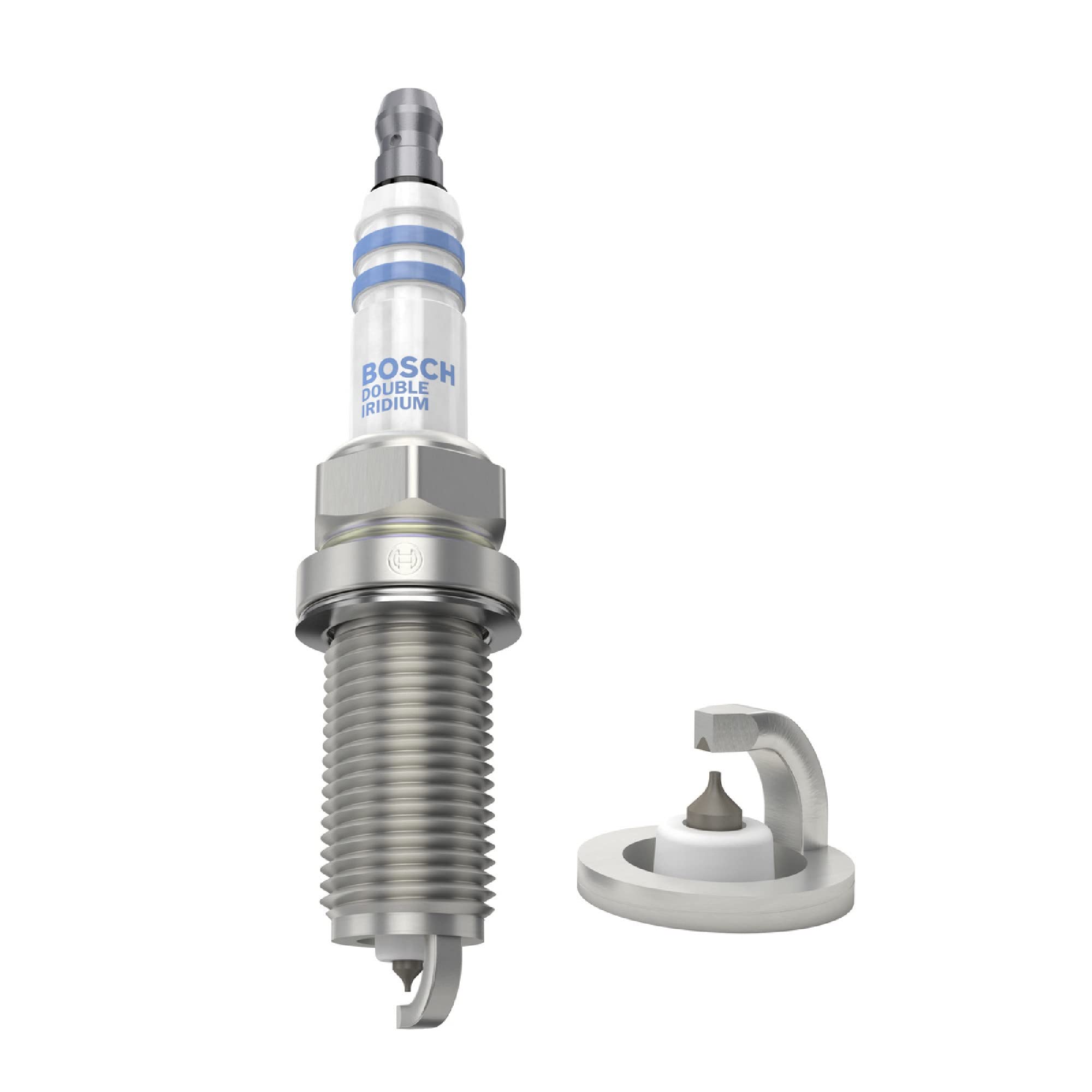 Bosch FR7NII33X - Bougie d'Allumage Double Iridium - 1 Bougie | Pour un Démarrage Fiable des Moteurs à Essence et une Longue Durée de Vie - avec une Conception Robuste