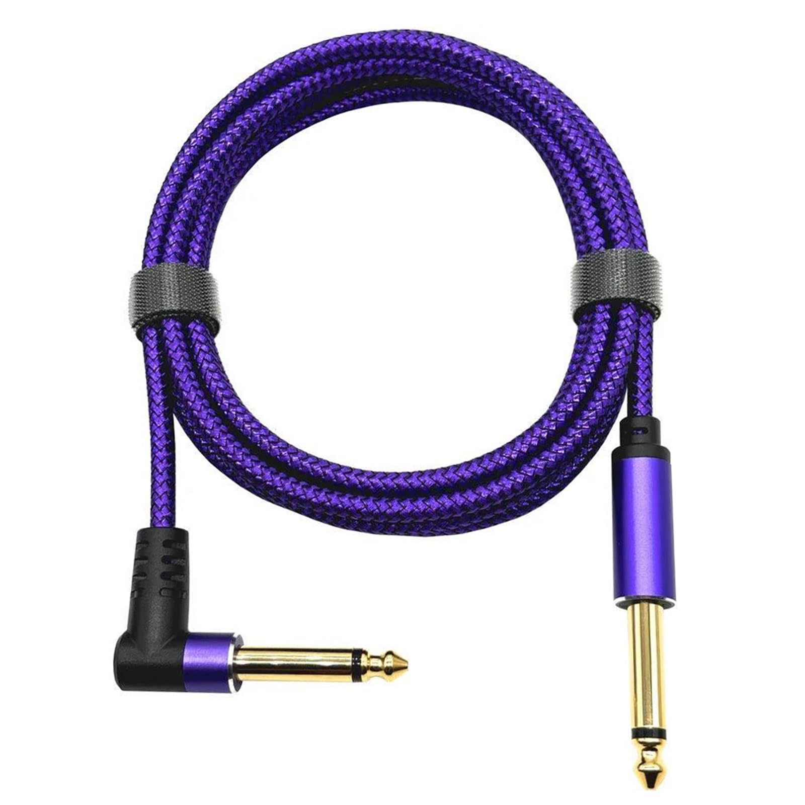 Cable De Instrumento Profesional Amplificador Alambre 6,35 Mm Para Guitarra Eléctrica Fácil Tocar | Cable de guitarra (morado, 5 m)
