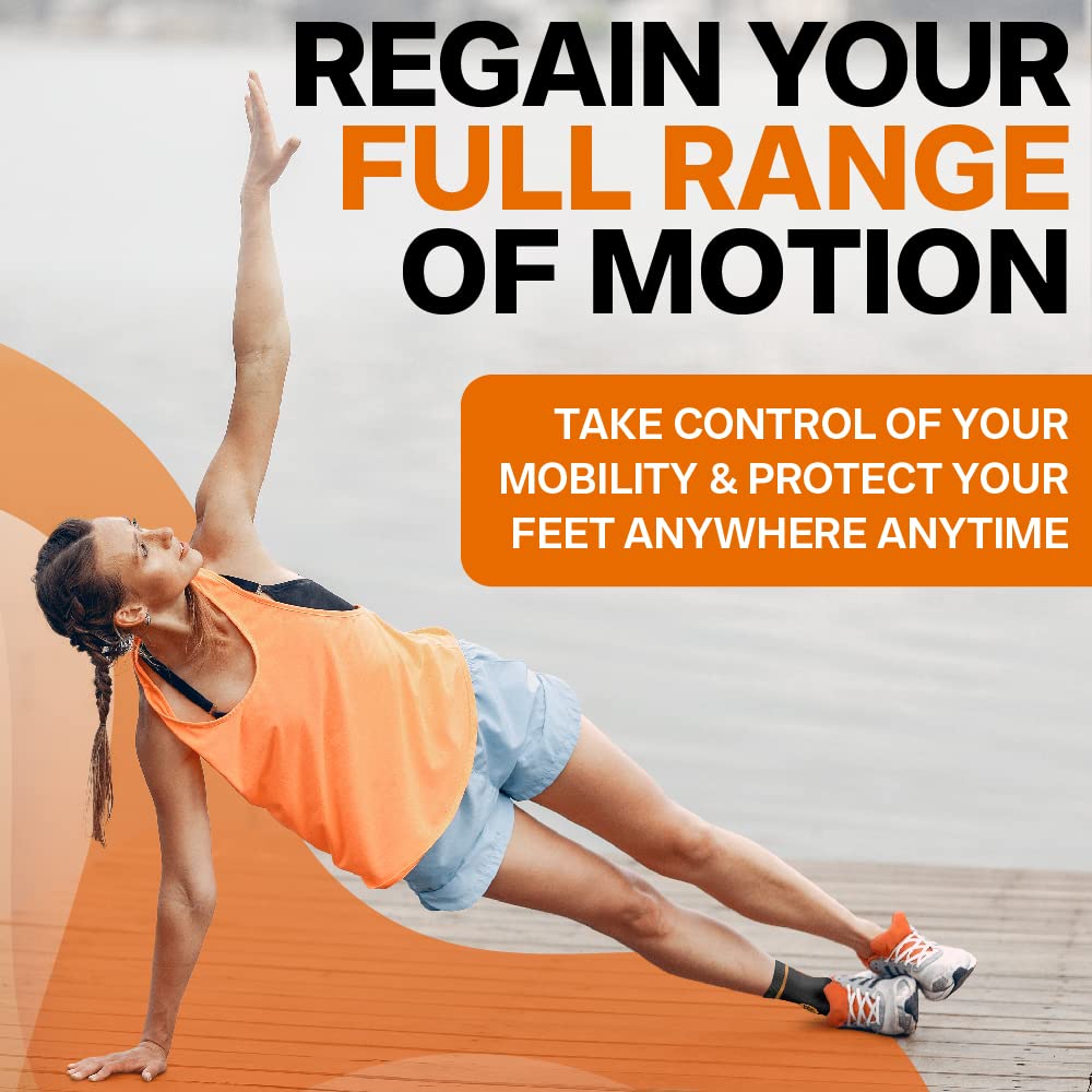 Treat My Feet Compression Ankle Brace with Silicone Ankle Support and Copper - Plantar Fasciitis Brace for Foot Pain & Achilles Tendonitis Relief - Ankle Brace for Women & Men - Large Size