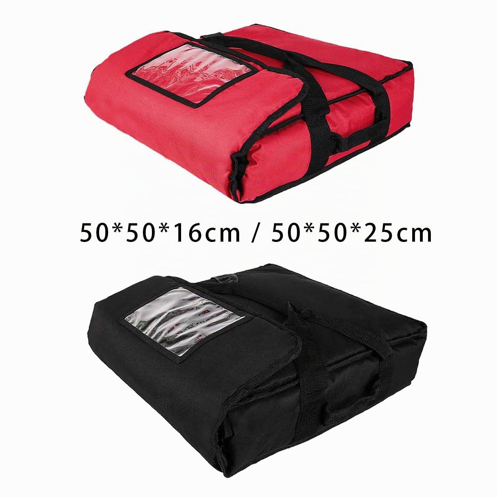 Gralara Pizza-Develivey-Tasche, Pizza-Wärmetaschen, Lebensmittel-Liefertasche, Pizza-Box-Delivery-Taschen für den persönlichen und professionellen Gebrauch, Rot 50x50x16cm