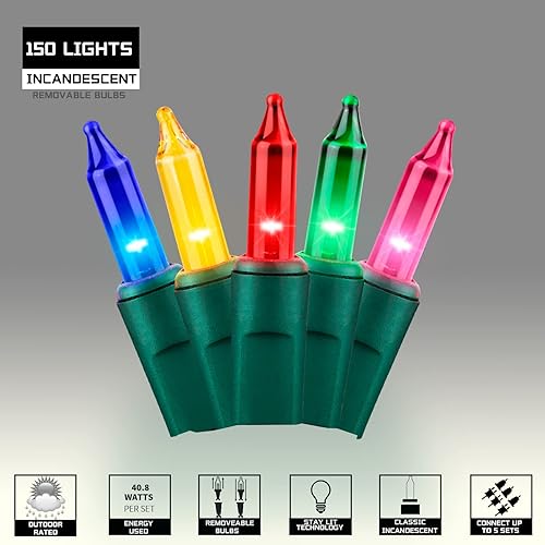 Miniatura 9 de JUSTPRO 100LIGHTS - Juego de luces decorativas de Halloween con conectores de extremo, 100LIGHTS con certificación UL, impermeable, para Halloween,