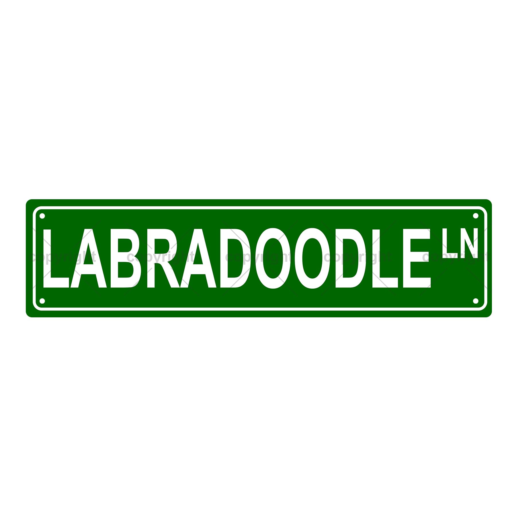 Labradoodle LN Dog Metal Tin Street Sign Bar Cafe Garage Cave Home Room Wall Bathroom Farmhouse Garden Porch Patio Decor,4x16 Inch