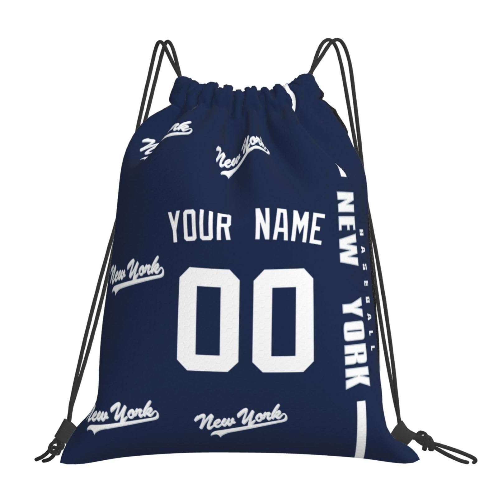 ANTKING New York Drawstring Bags Backpack Custom any Name and Number for Men Women Boy Gifts 14" X 16"
