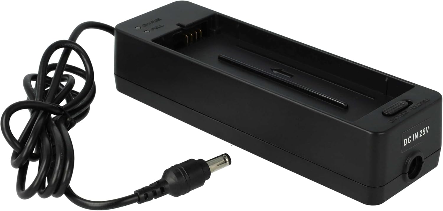 Top view of the vhbw battery adapter showing the battery slot