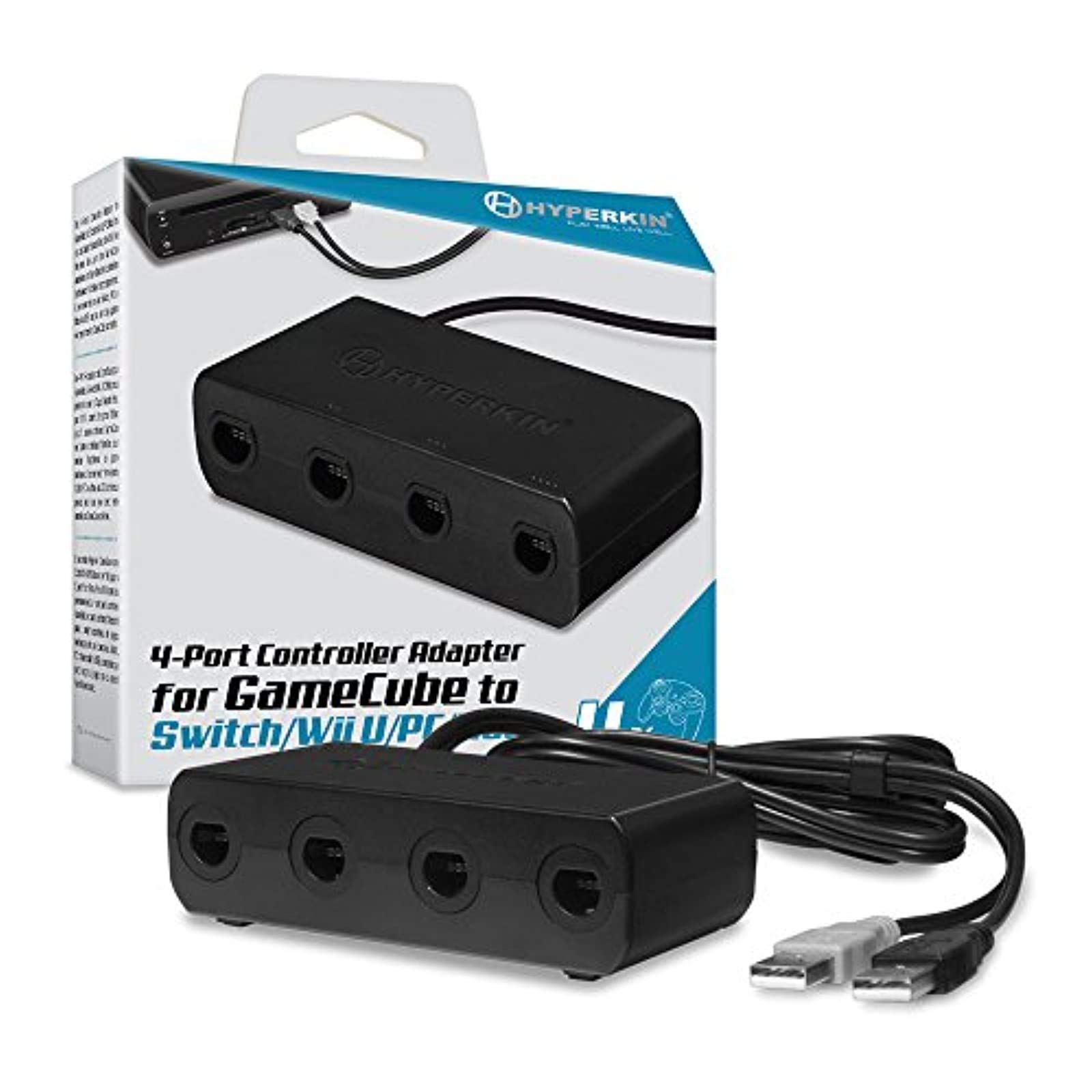 Hyperkin GameCube 4-Port Adapter for Wii U PC/Mac and USB Compatible by Hyperkin