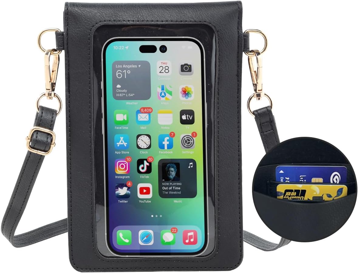 Small Crossbody Bags for Women, Vegan Leather Crossbody Phone Purse, Handheld & Adjustable Shoulder Strap