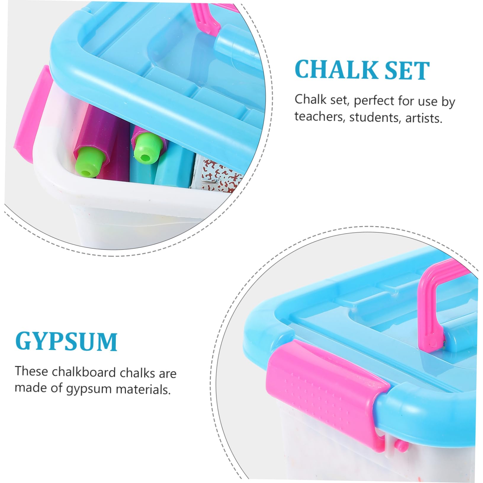 BESTonZON 1set Gessetti e Manici Per Insegnanti e Resistente Per Lavagne e Artistici Accessori