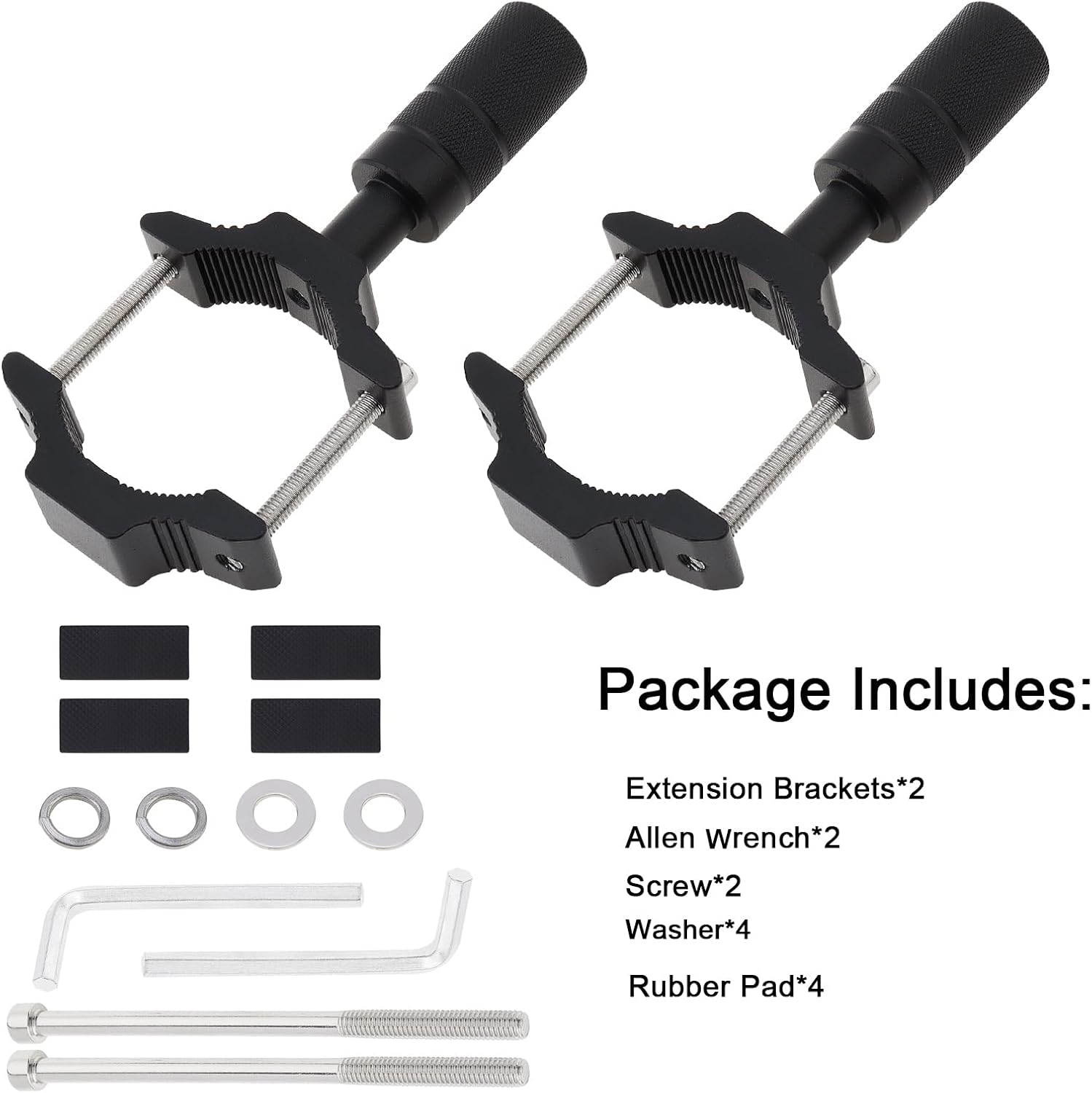 Windance Motorcycle Fork Light Mount Bracket for Scooter ATV UTV Installing Spotlights Running Lights, Foglight Spotlight Headlight Crash Bar Bumper Expansion Bracket (2, 25MM-52MM)