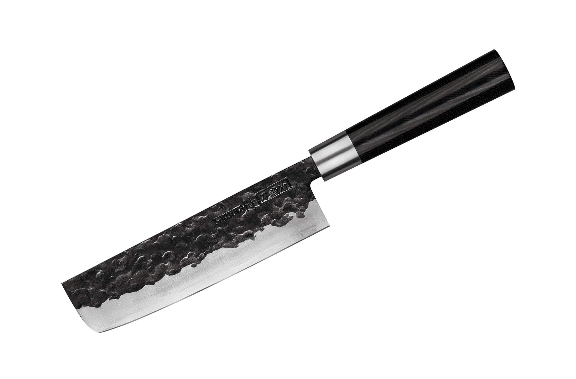 Samura Blacksmith Set 3 Coltelli Da Cucina Giapponesi Nakiri Santoku Filettare