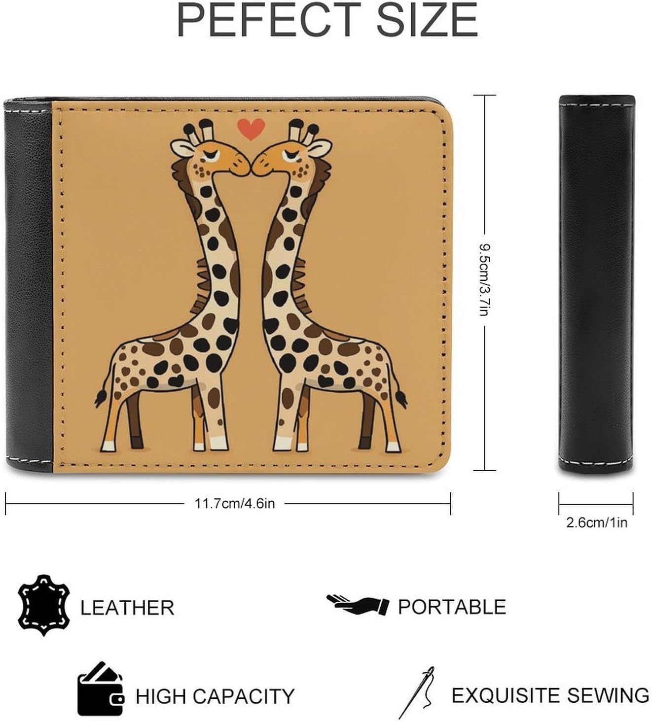 Leather Wallet with Card Slots, Bifold, Extra Capacity, Coin Purse image 2