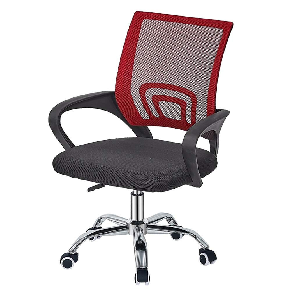 Chaise de bureau en maille rouge respirante robuste charge maximale 150 kg