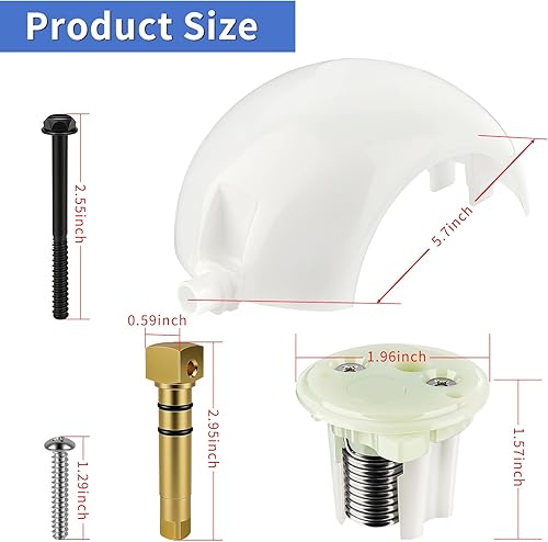 Miniatura 5 de KLUMART 385318162 Kit de bola y eje para Sealand Dometic Pedal-Flush WC Barco RV