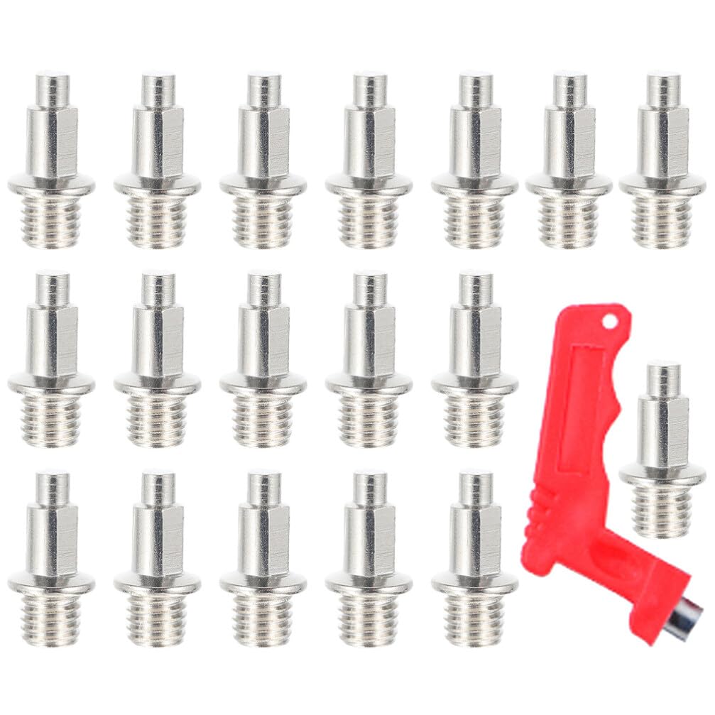 Abaodam 32PCS Stainless Steel Track and Cross Country Spikes with Spike Wrench Steel Shoe Spikes Replacements for Sprint Sports Short Running Track Shoes