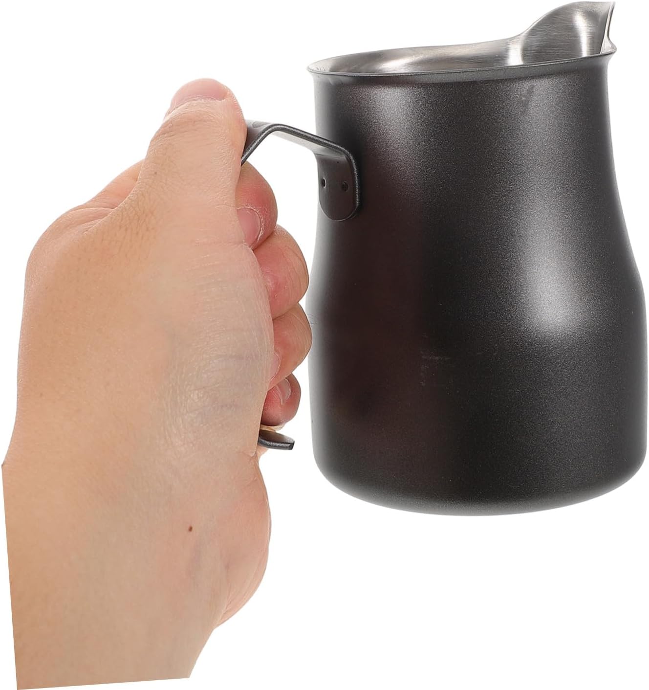 Stainless Steel Coffee Pitcher Textured Milk Frothing Jug with Spout for Espresso Steaming Pitcher for Latte Art Creamer Jug for Use and Sleek Design