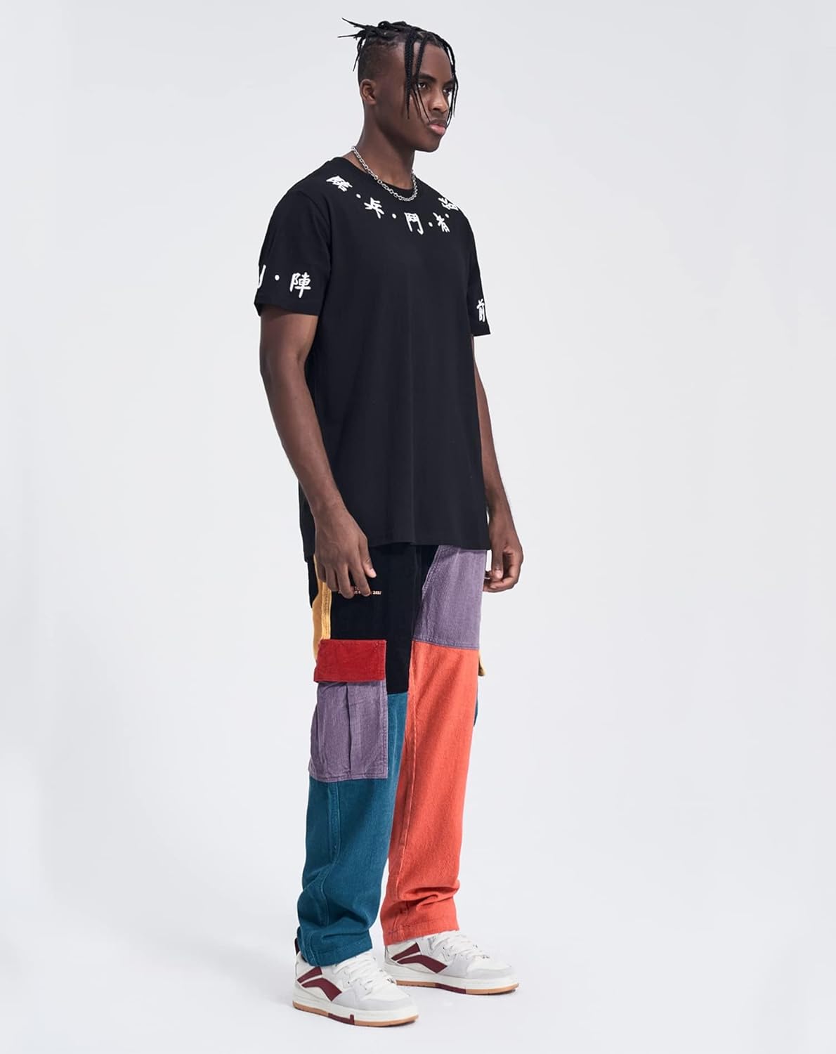 Niepce Inc Streetwear Patchwork Cargo Pants for Men