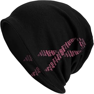 Breast Cancer Beanie Chemo Hat Cancer Headwear Knitted Hats Baggy Slouchy Knit Hat Scarf Cap for Adults Women Men