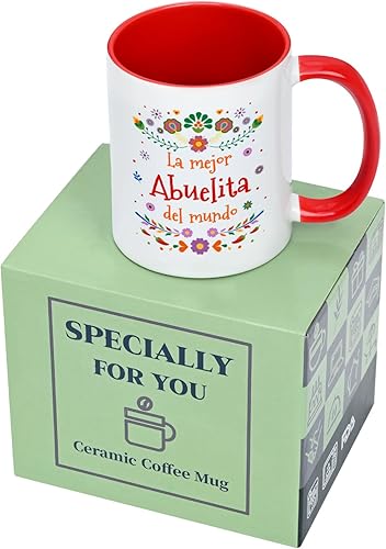 Miniatura 8 de YHRJWN Taza de café Abuela La Mejor Abuelita Del Mundo, regalo para la abuela en español para el día de la madre, cumpleaños, Navidad, regalo para