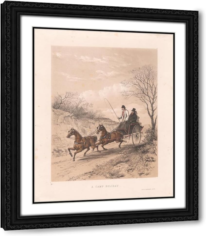 ArtDirect A camp holiday Custom Framed Art Print Giclee Print or Canvas Options with Various Sizes and Customization by J. T. Downman