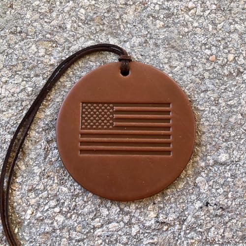 Air Flair | Leather Car Air Freshener | Old Glory | American Flag...