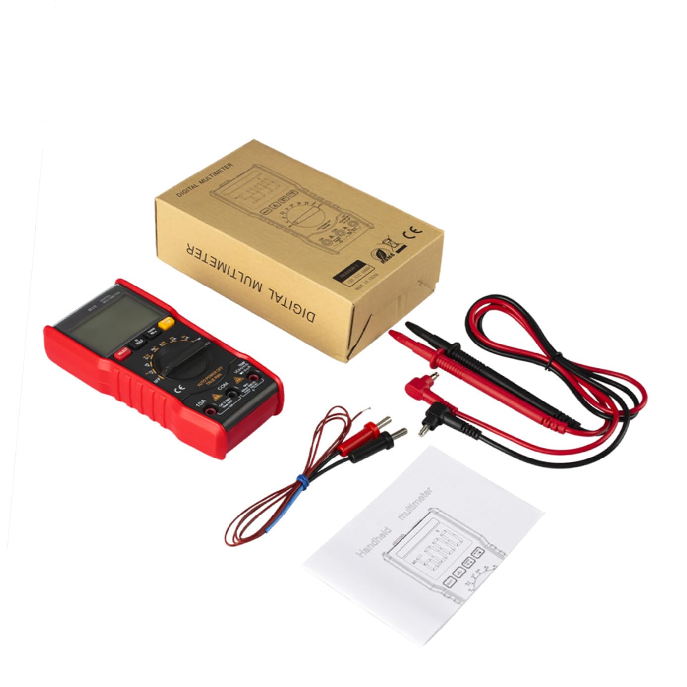 M20 Auto-ranging Digital Multimeter Multi Tester Voltmeter LCD Display Professional Electrical Testing Tool Without Battery for Home and Industrial Use